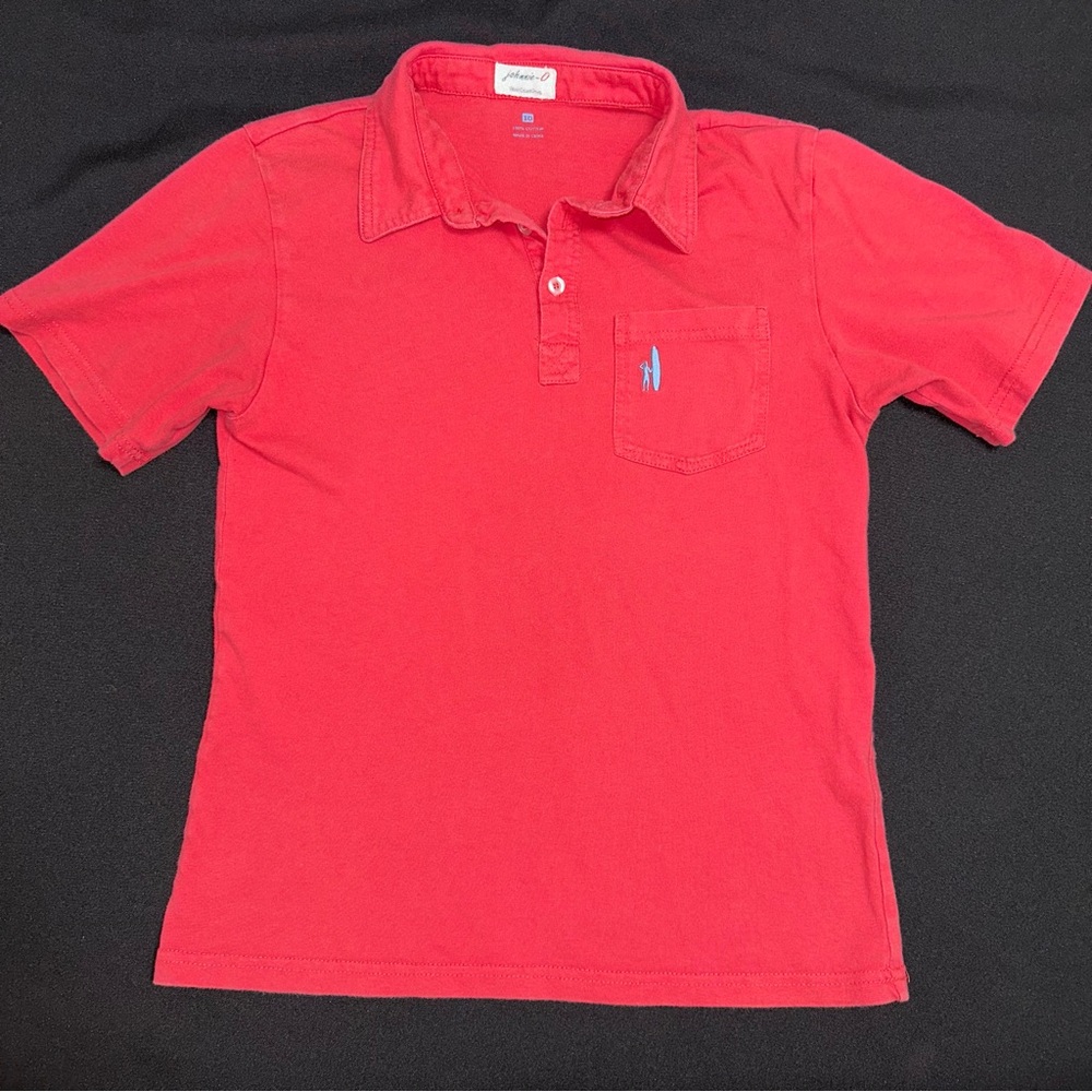 Johnnie-O polo style Shirt ladies size 10 light red